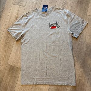 Dead Stock Champion "Provisions" Graphic T-Shirt - Oxford Gray  Rare, Large Tall